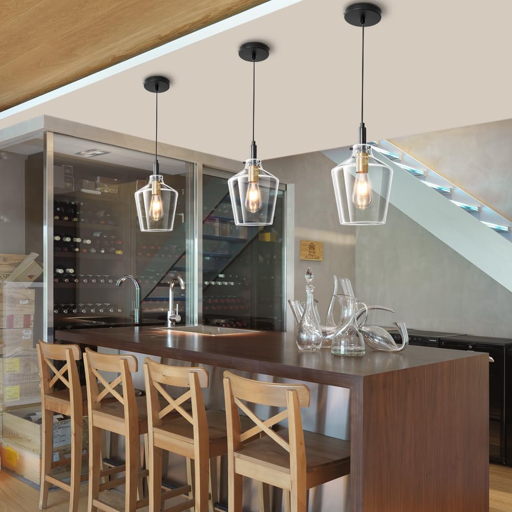 Modern Glass Pendant Lighting for Kitchen Island