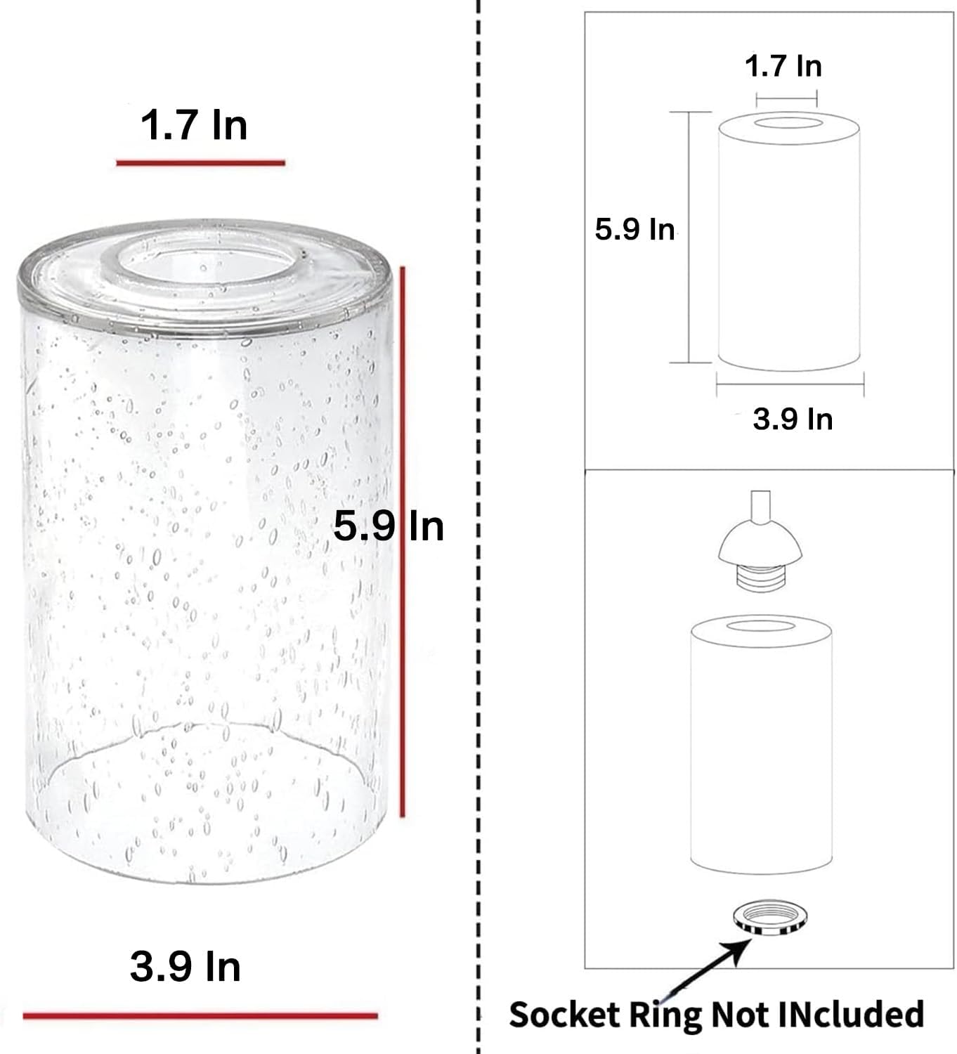 Seeded and Ribbed Glass Replacement Shades: How to Measure Your Fitter and Stop Buying the Wrong Size