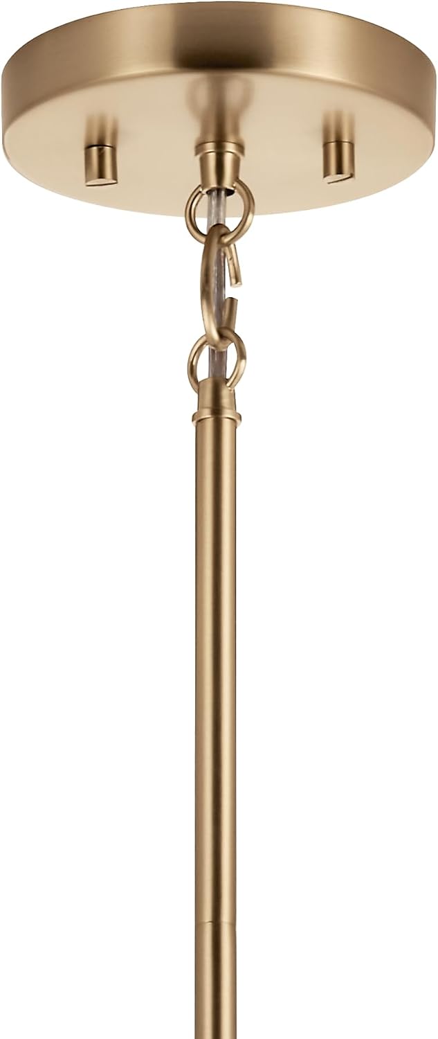 Kichler Madden 1-Light Mini Pendant Light Fixture with Clear Glass Shade in Champagne Bron